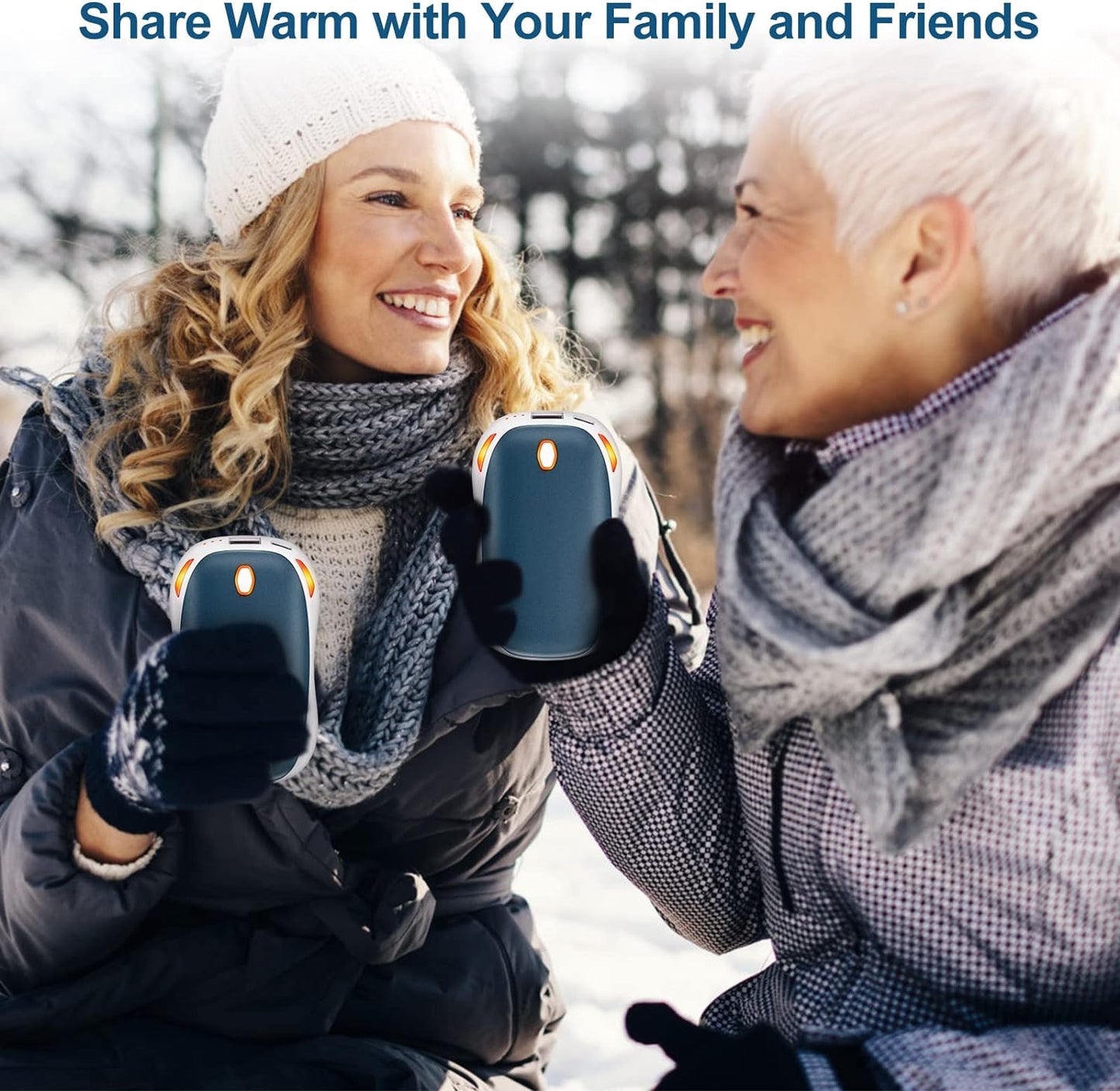 Upgraded 10000Mah Quick Charge 2 in 1 Hand Warmers Rechargeable Power Bank, Reusable Electric Portable Pocket Hands Heater Winter Warmer, 15 Hours Portable Heater Therapy Outdoors Warm Gifts