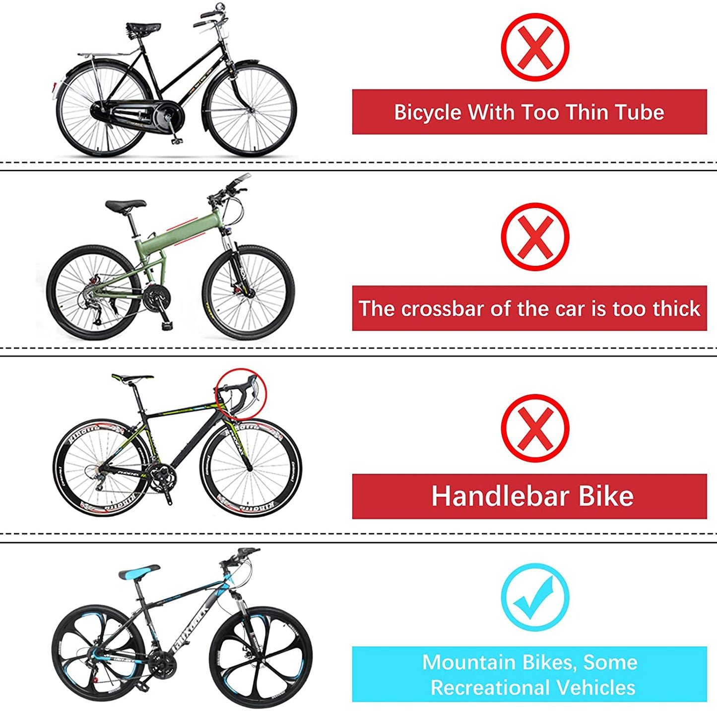Baby Bicycle Seat - Front Mounted Child Bike Seat with Handrail, Kids Bike Seat for Adult Bike