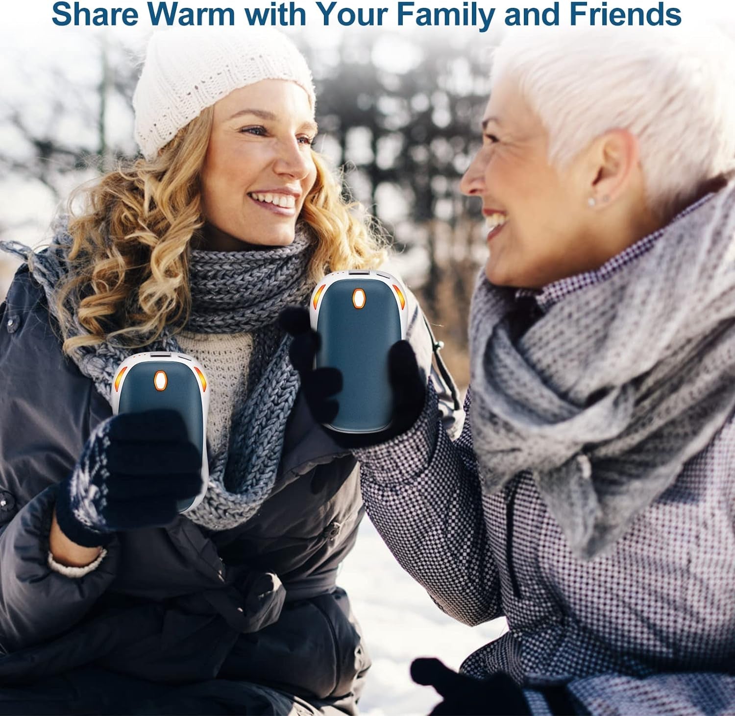 Upgraded 10000Mah Quick Charge 2 in 1 Hand Warmers Rechargeable Power Bank, Reusable Electric Portable Pocket Hands Heater Winter Warmer, 15 Hours Portable Heater Therapy Outdoors Warm Gifts