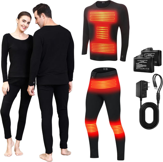 Heated Thermal Underwear Top + Heated Pant for Women