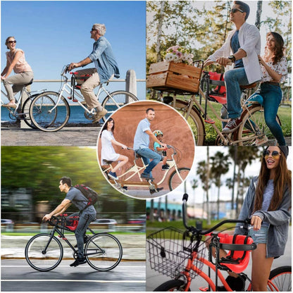 Baby Bicycle Seat - Front Mounted Child Bike Seat with Handrail, Kids Bike Seat for Adult Bike